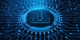 Download symbol with electronic components